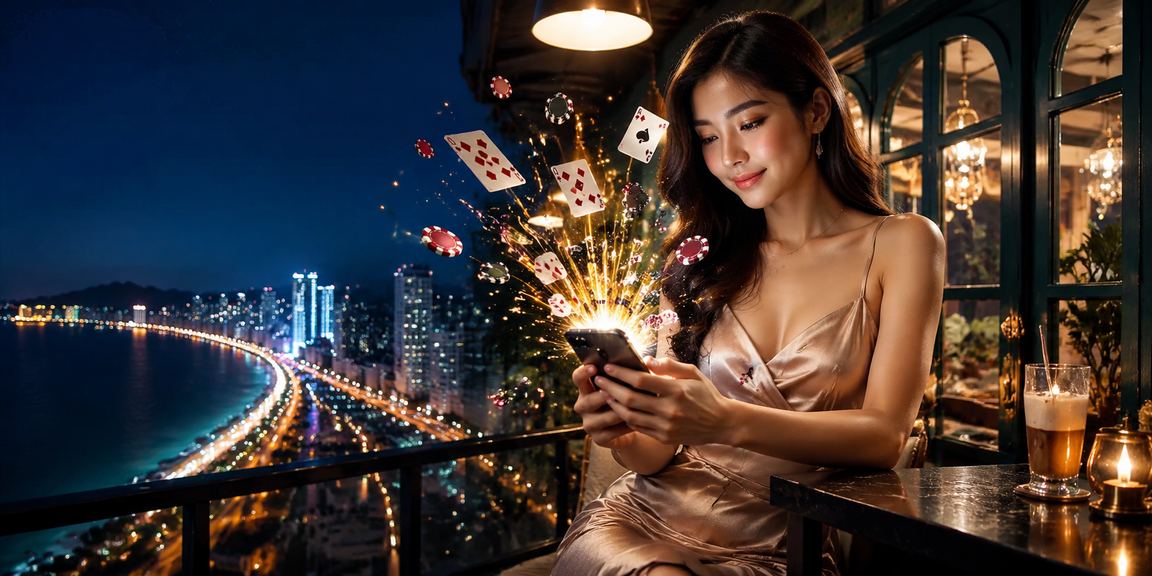 Người chơi tại Nha Trang thư giãn với trò chơi bài trực tuyến bên ly cà phê